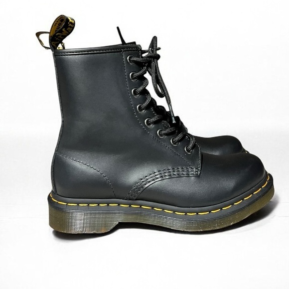 🌻NEW NWOT Dr. Martens 1460 Black Smooth Leather 8-Eye Boots Women's Size 6 - Picture 4 of 15